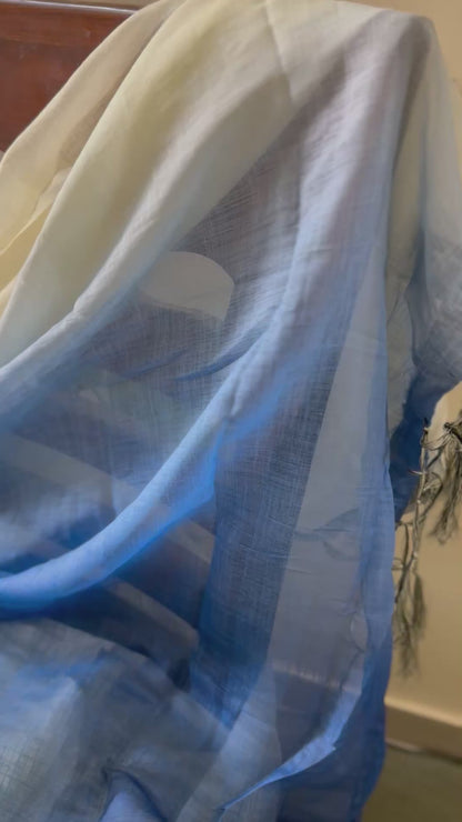 Summer waves ombré saree